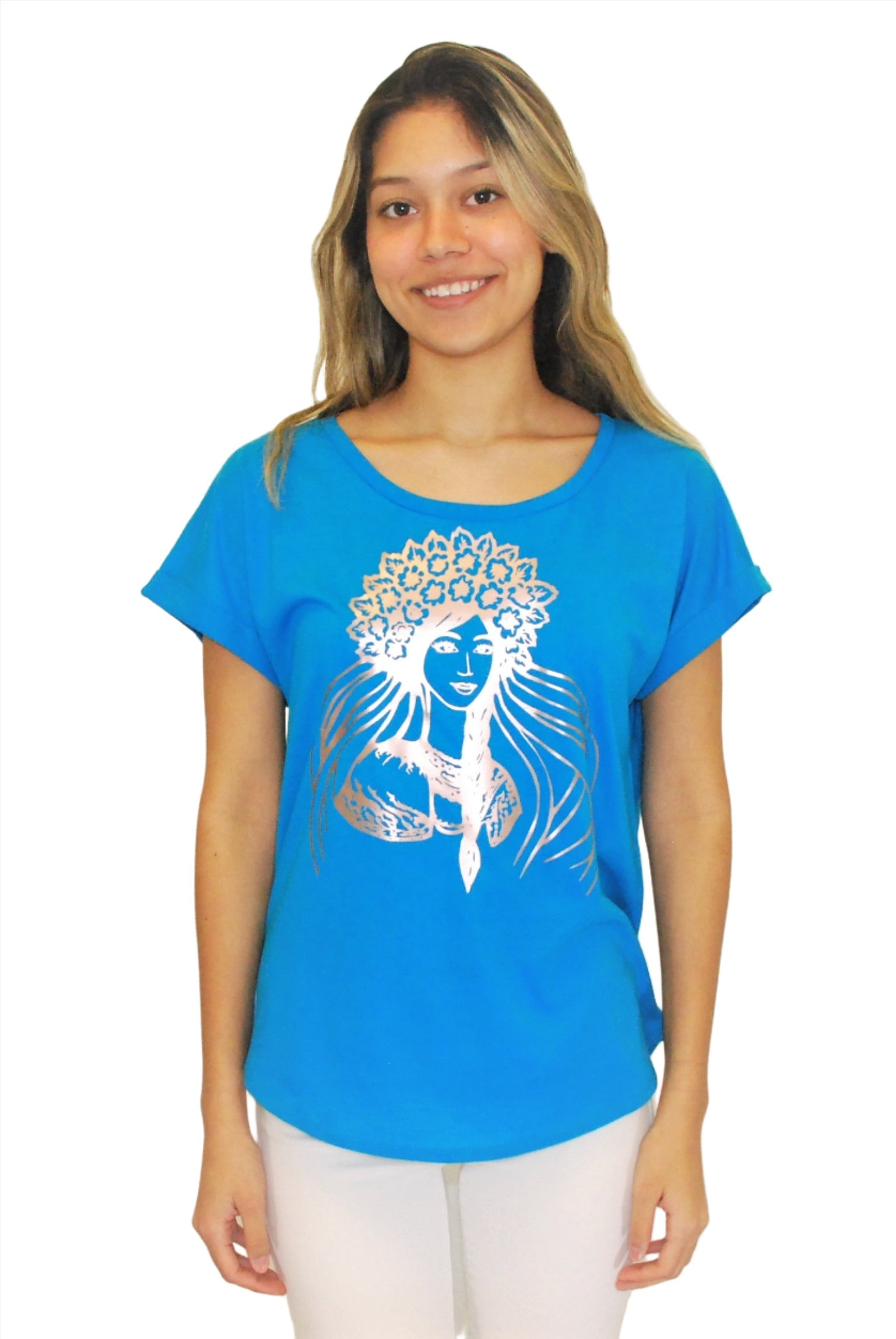Ladies' Dolman shirt "Krasa" turquoise