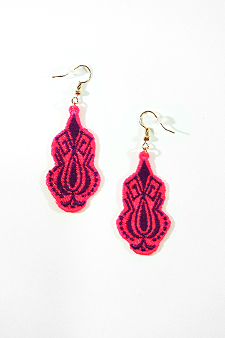 Lace earrings "Drop ornament"