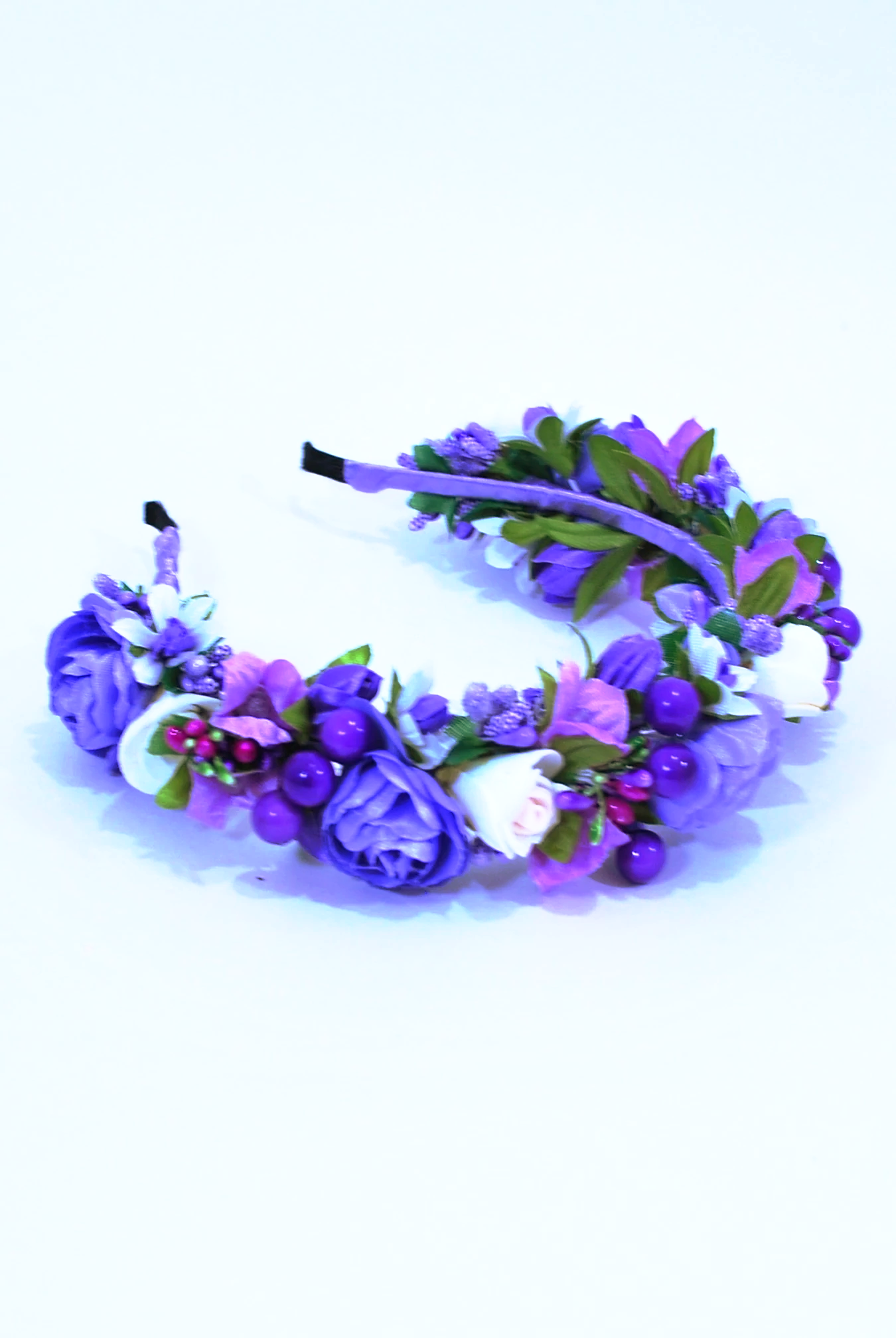 Headband "Purple roses"
