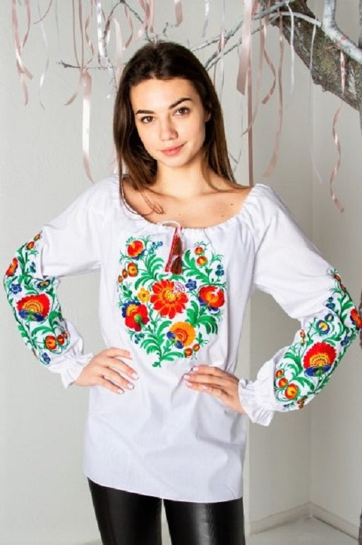 Ukrainian women's blouse Petrykivka