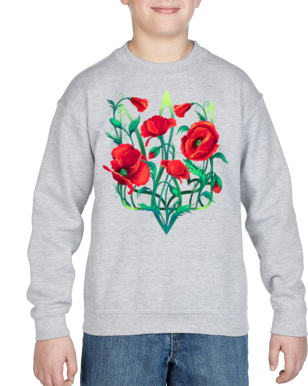 Kids' sweatshirt "Poppy Tryzub"