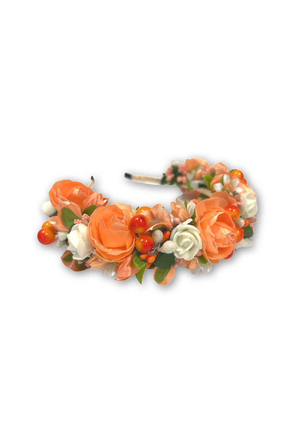 Headband "Peach roses"