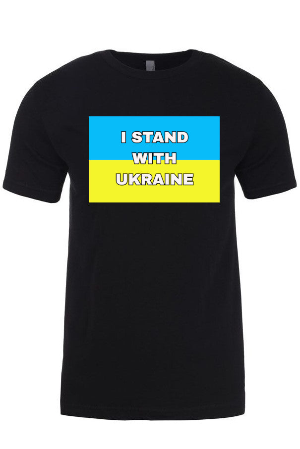 Adult black t-shirt "I stand with Ukraine"