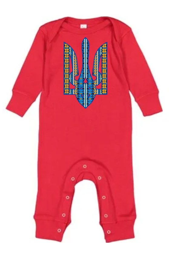 Baby Onesie bodysuit "Ornate Tryzub"