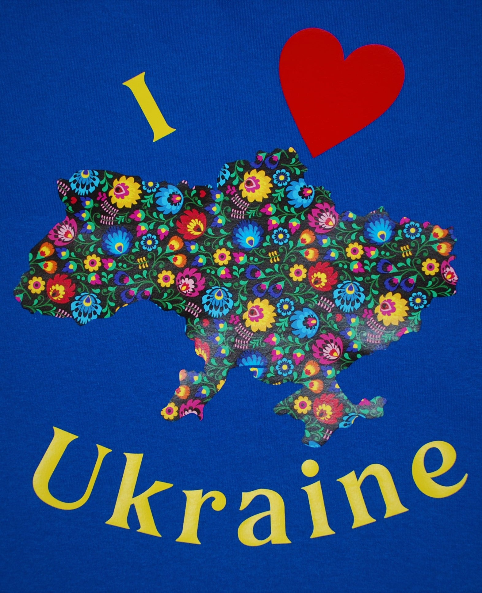 Women's long sleeve shirt "I Love Ukraine" royal