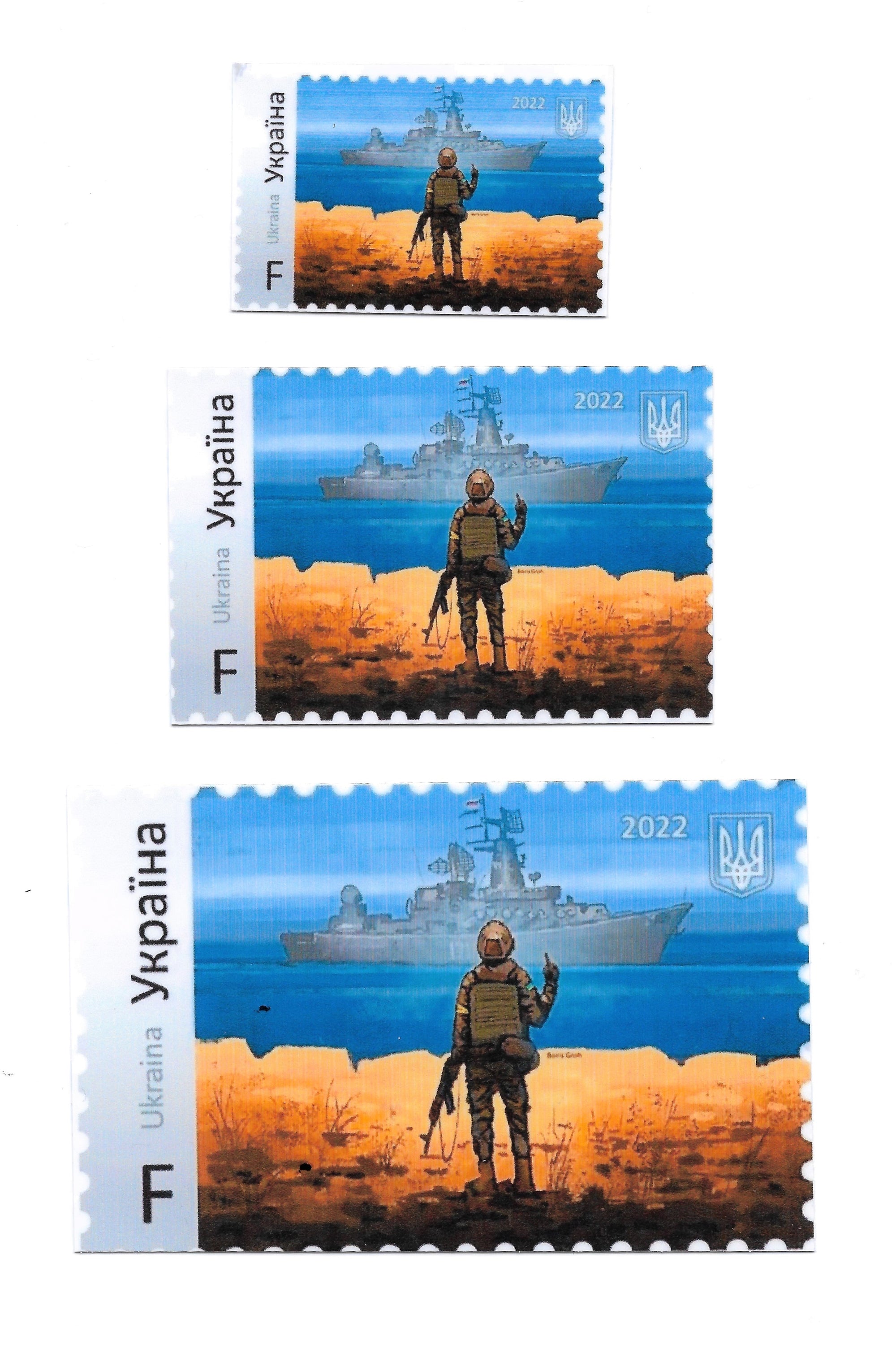 "Warship stamp" sticker
