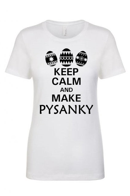 Female fit t-shirt "Keep calm and make Pysanky"