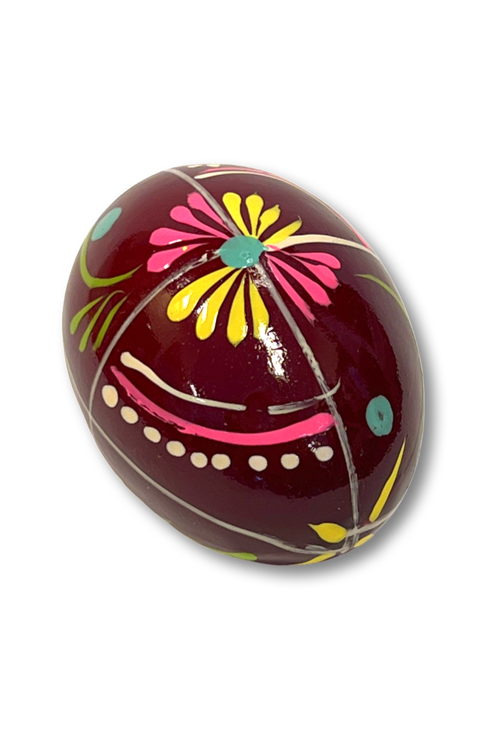 Ukrainian hand-made wood Easter egg "Pysanka" Vibrant