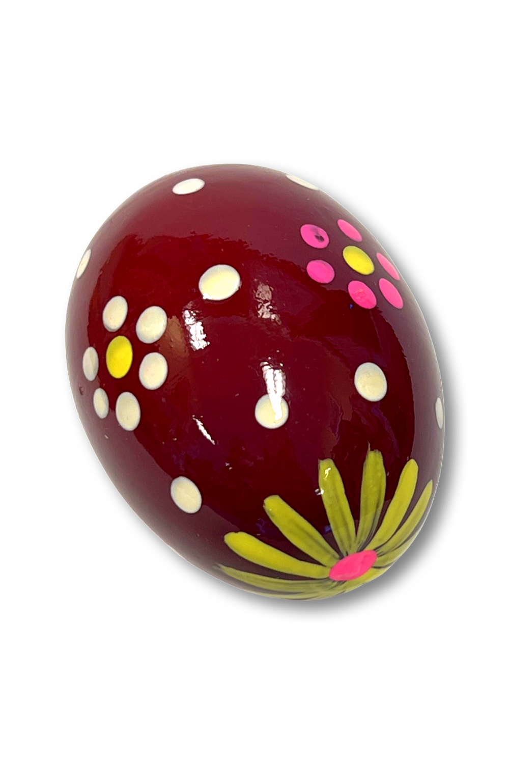 Ukrainian hand-made wood Easter egg "Pysanka" Floral