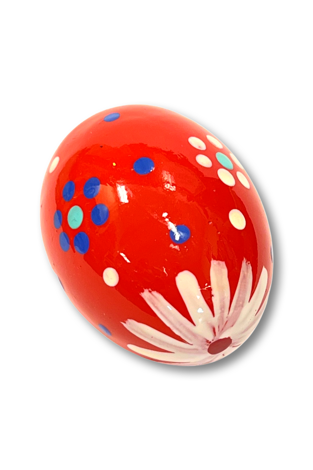 Ukrainian hand-made wood Easter egg "Pysanka" Floral